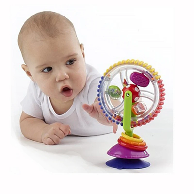 

Baby Toy Three-color Model Rotating Windmill Noria Stroller Dining Chair With Suction Cups Educational Toys For Babies