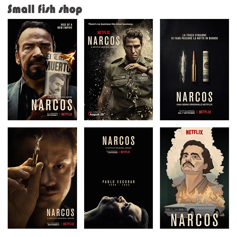 

Narcos Home Furnishing decoration Kraft Movie Poster Drawing core Wall stickers