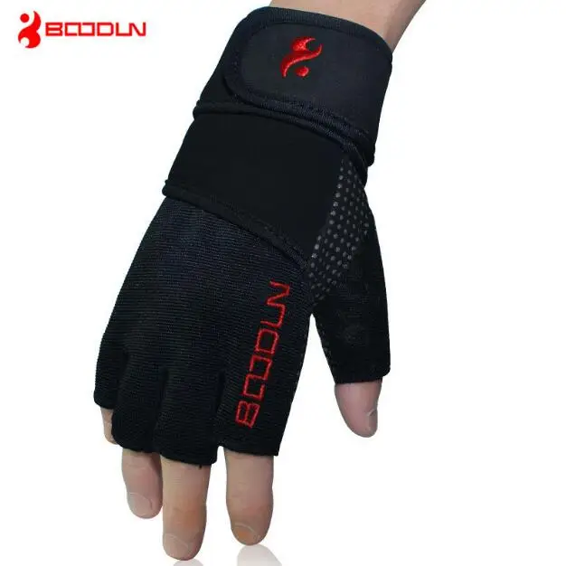 Boodun One Pair Unisex Non-slip Weightlifting Body Building Fitness Half Finger Lengthen Sport Gloves Protective Gloves S/M/L/XL Boodun One Pair Unisex Non-slip Weightlifting Body Building Fitness Half Finger Lengthen Sport Gloves Protective Gloves S/M/L/XL