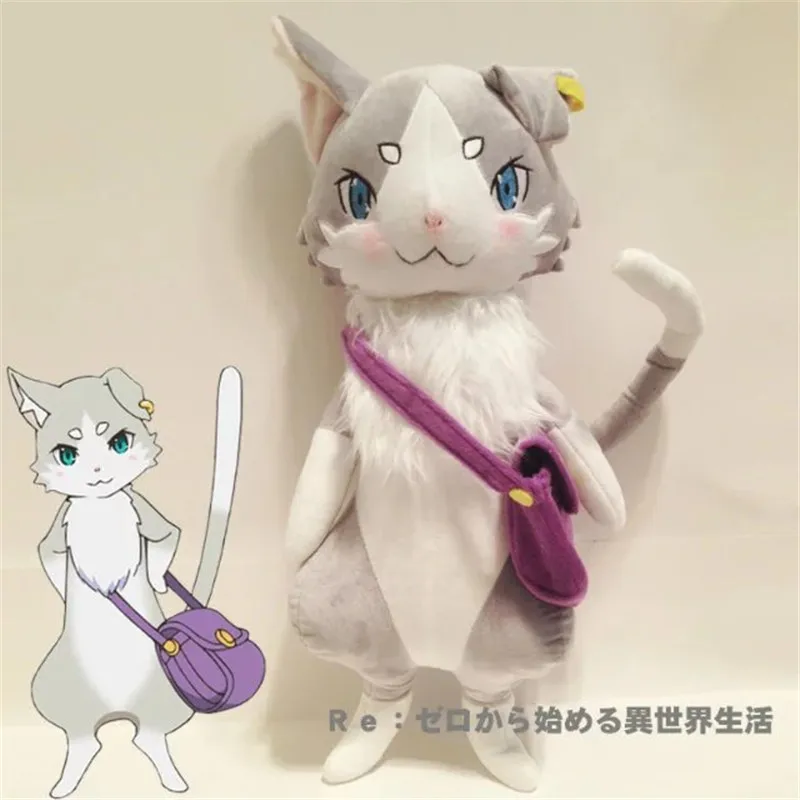 

2016 Re Life in a Different World From Zero Emilia Puck Plush Doll Cosplay Prop Toy 25cm Handmade