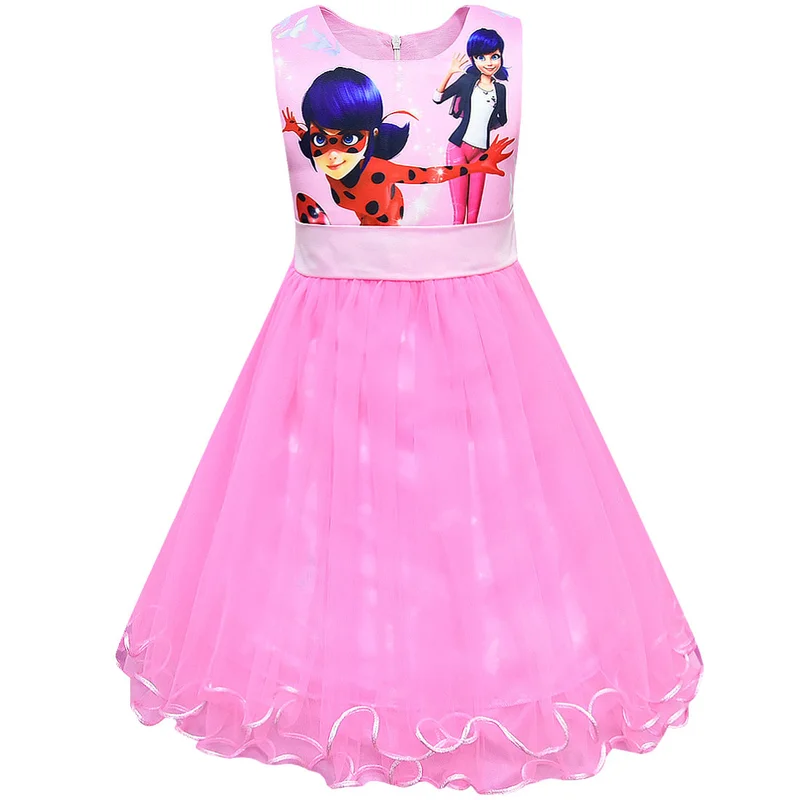 

2019 new girls mesh stitching children's princess European and American cartoon dress children's dress performance show dress