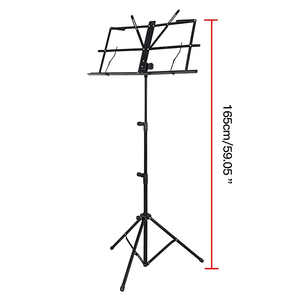 Металлический регулируемый держатель для музыкальной подставки складной с сумкой для переноски