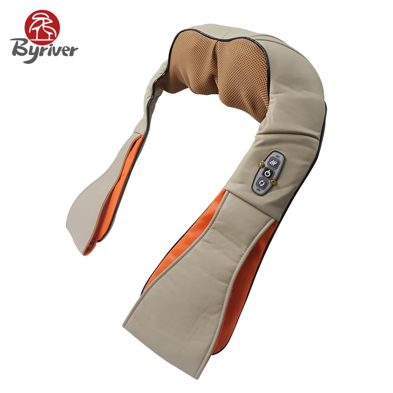 

BYRIVER Electric Acupoint Acupressure Reflexology Kneading Neck and Shoulder Massager Relaxer With Heat Car Home Use