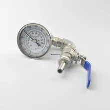 Homebrew нержавеющей стали сусла охладитель термометр и управление шаровой клапан комплект пивной чайник