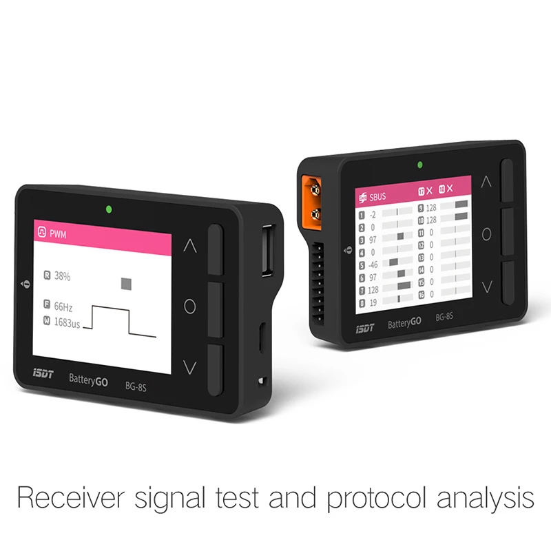 

BG-8S Smart Battery Checker Quick Charge Function Balancer Receiver Signal Tester ameter volt meter IT60i connector