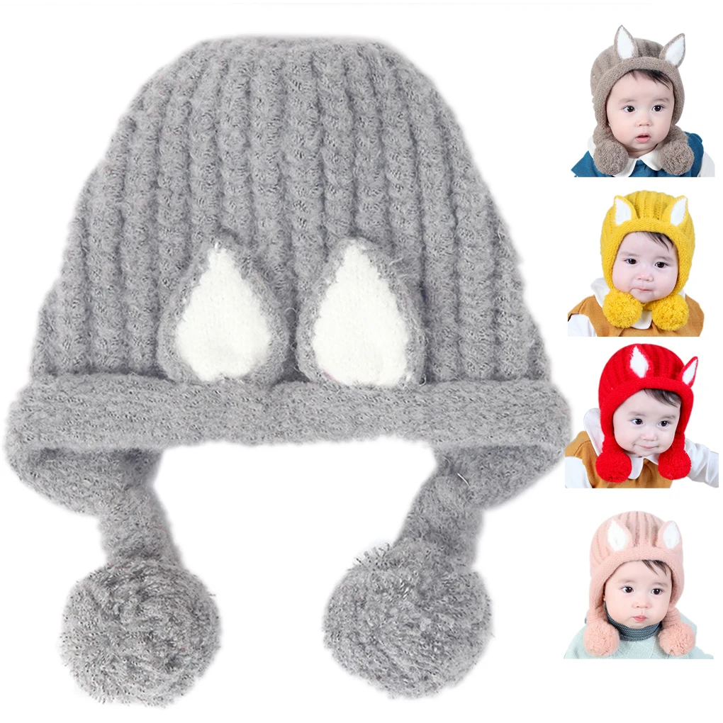 

Kids Cap Outfits Fashion Parent-child Caps Cute Infant Baby Baby Knitting Warm Hat Cartoon Baby Hat Caps Baby Beanie,Girls Boys