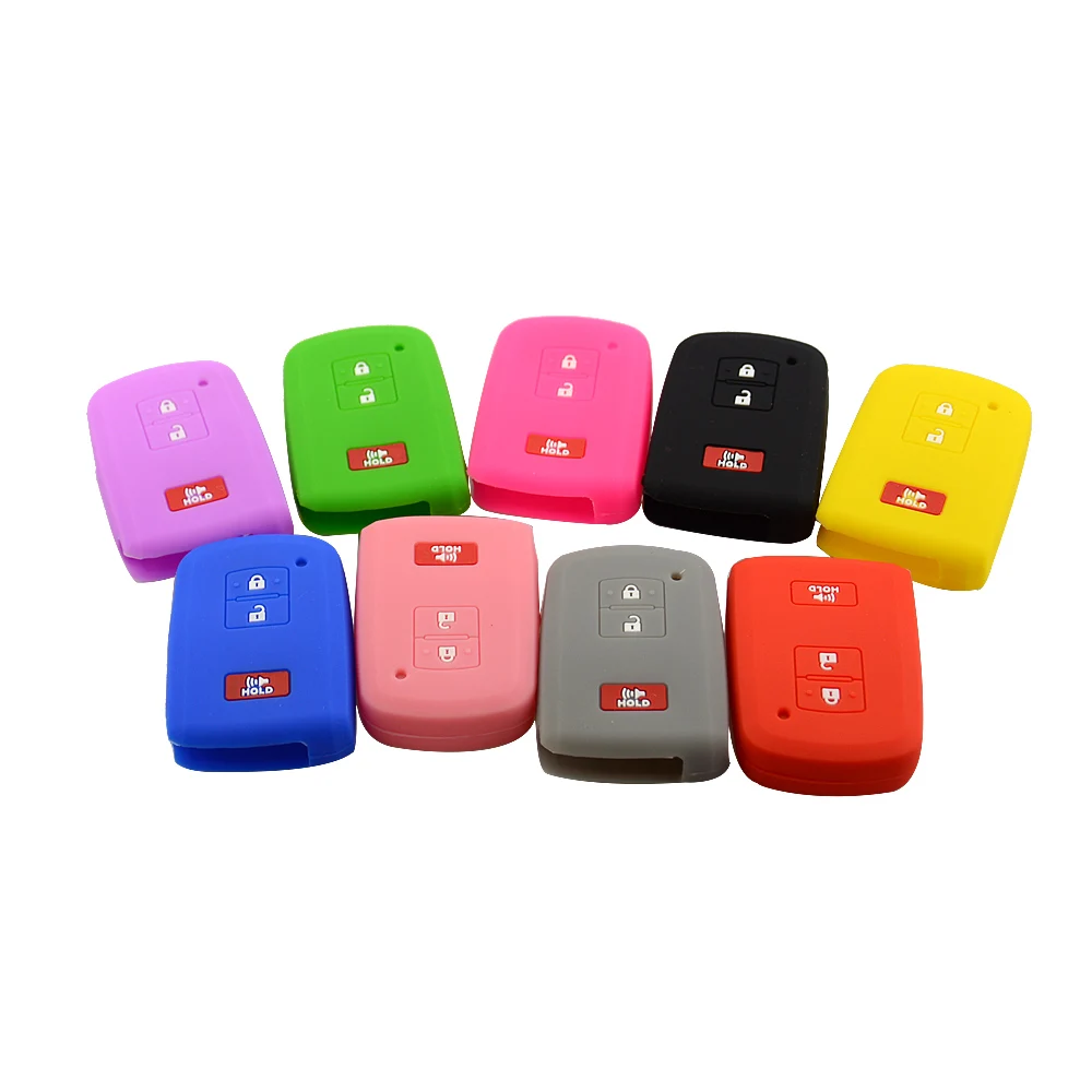 3 button silicone car key case for Toyota 2
