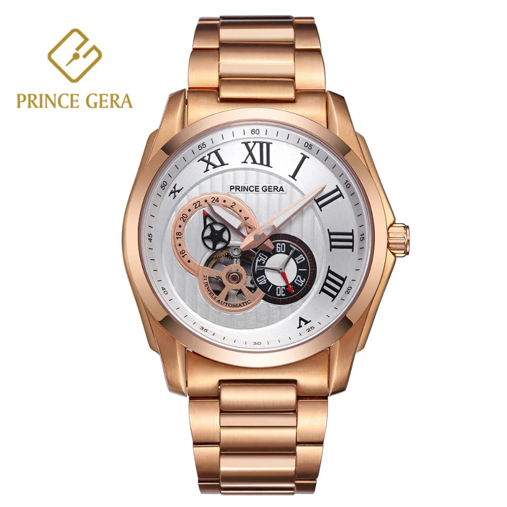Часы PRINCE GERA мужские водонепроницаемые автоматические роскошные Sapphire с защитой