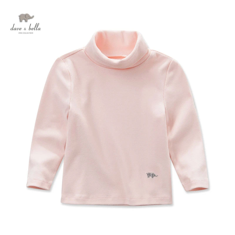 Db4830 Дэйв Белла весна-осень для маленьких девочек однотонный розовый желтый футболка