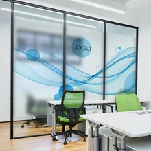 Синий мир коммерческий стеклянный стикер пленка окно Мода индивидуальная наклейка компания деловая перегородка из смешанного кашемира