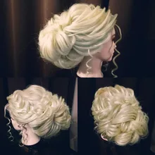 Manequim cabeça bonecas 70cm cabelo sintético manequim cabeleireiro estilo formação cabeça para a prática estilo do cabelo corte de cabelo