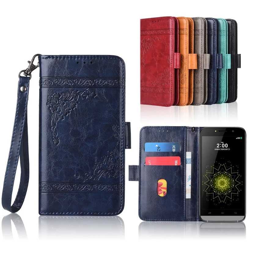 

Newest Wallet case for BYLYND X9 Flip case with Strap100% special PU leather embossing flower cover case