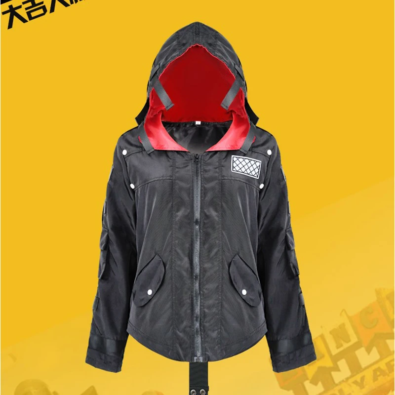  Game PUBG Playerunknown's Battlegrounds Cosplay Costume Men Women White Black Hooded Coat With Hat 