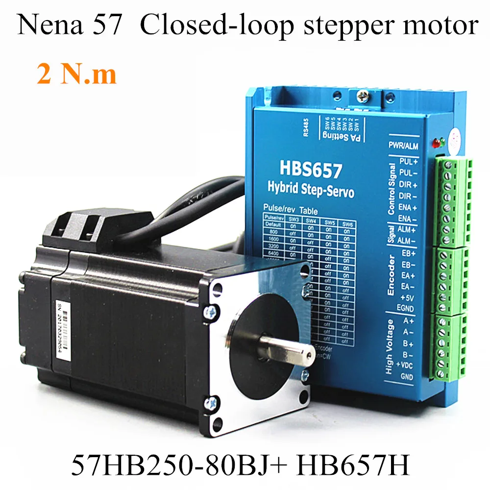 Nena 57 Closed-Loop Motor 57HB250-80BJ With Encoder Hybrid Stepping Motor 2.0N.m HB657H Driver 80mm High Speed 2.2N.m Motor цена Nena 57 Closed-Loop Motor 57HB250-80BJ With Encoder Hybrid Stepping Motor 2.0N.m HB657H Driver 80mm High Speed 2.2N.m Motor цены онлайн