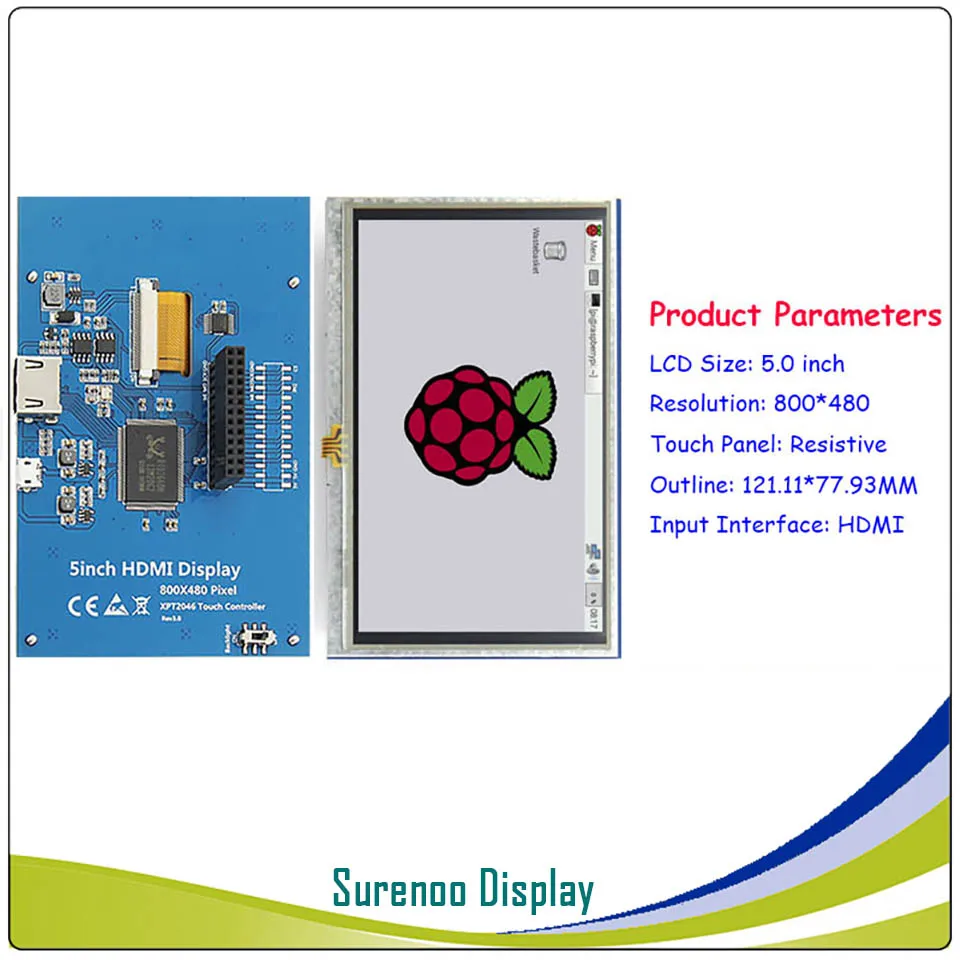 3,2, 3,5, 5,0, 7,0 дюймов HDMI/GPIO TFT ЖК-модуль дисплей монитор экран с резистивным/емкостной сенсорной панелью для Raspberry Pi