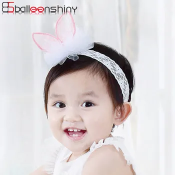 

BalleenShiny Lace Rabbit Ear Baby Girls Headband Cute Elastic Children Hair Accessories For Kids Birthday Gift Princess Headwear
