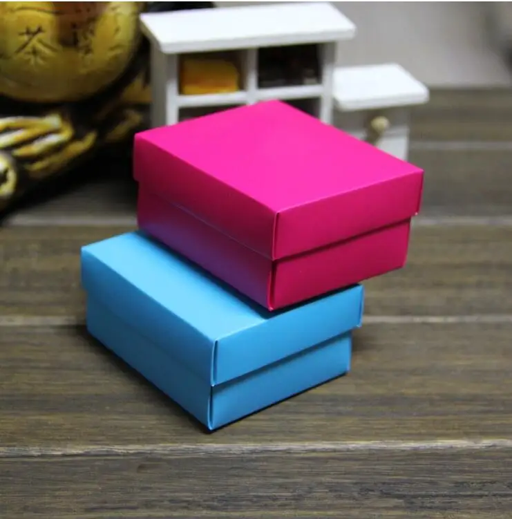 

20pcs/lot 10.5*8*4.5cm Blue Paper Box Packaging Rose Red Gift Boxes With Lids Cardboard Jewelry Box Wedding Favor Boxes