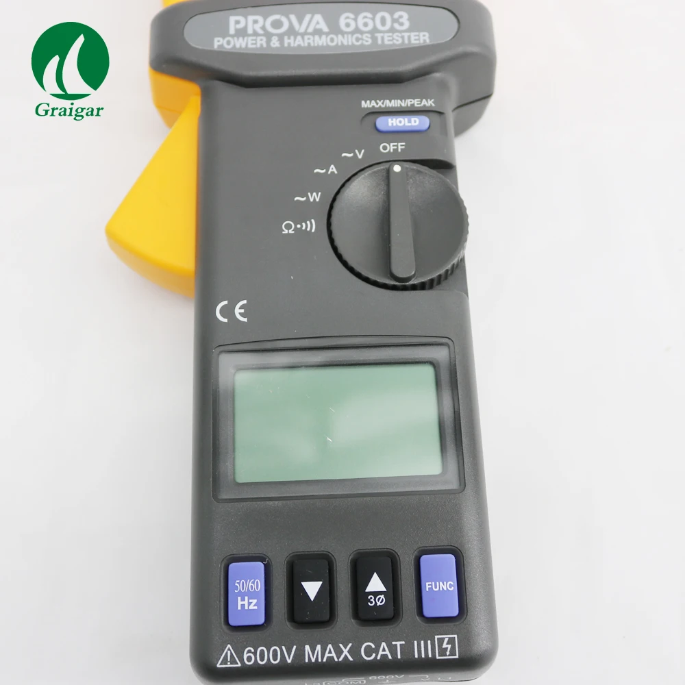 PROVA-6603 переносной мощность Анализатор метр регистратор электропитания переменного тока диапазон 0~ 99.99A