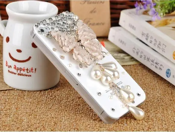 Free shipping Luxury Bling Design Cat's eye butterfly 3D Hard Back Cover Skin Case For Samsung note2 N7100 Wholesale |