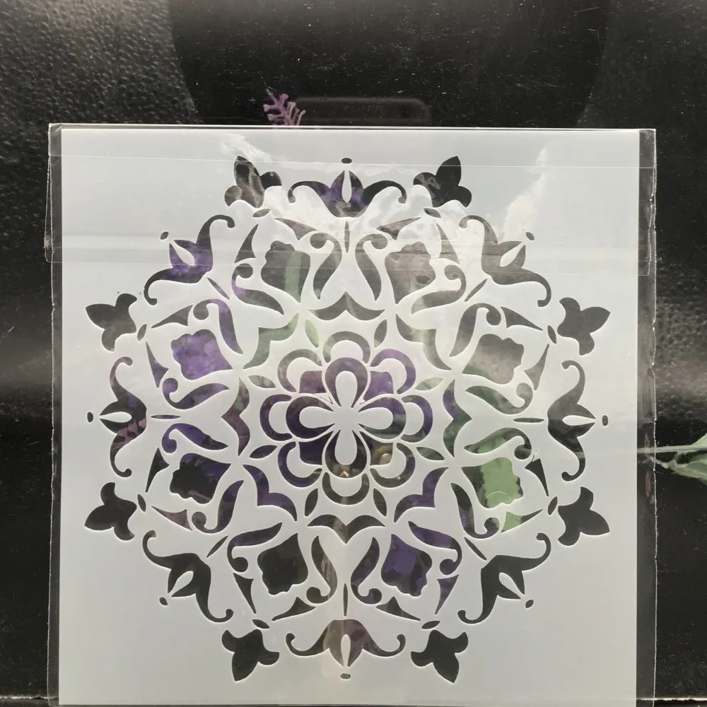 

15cm Hex Flower DIY Layering Stencils Wall Painting Scrapbook Coloring Embossing Album Decorative Card Template