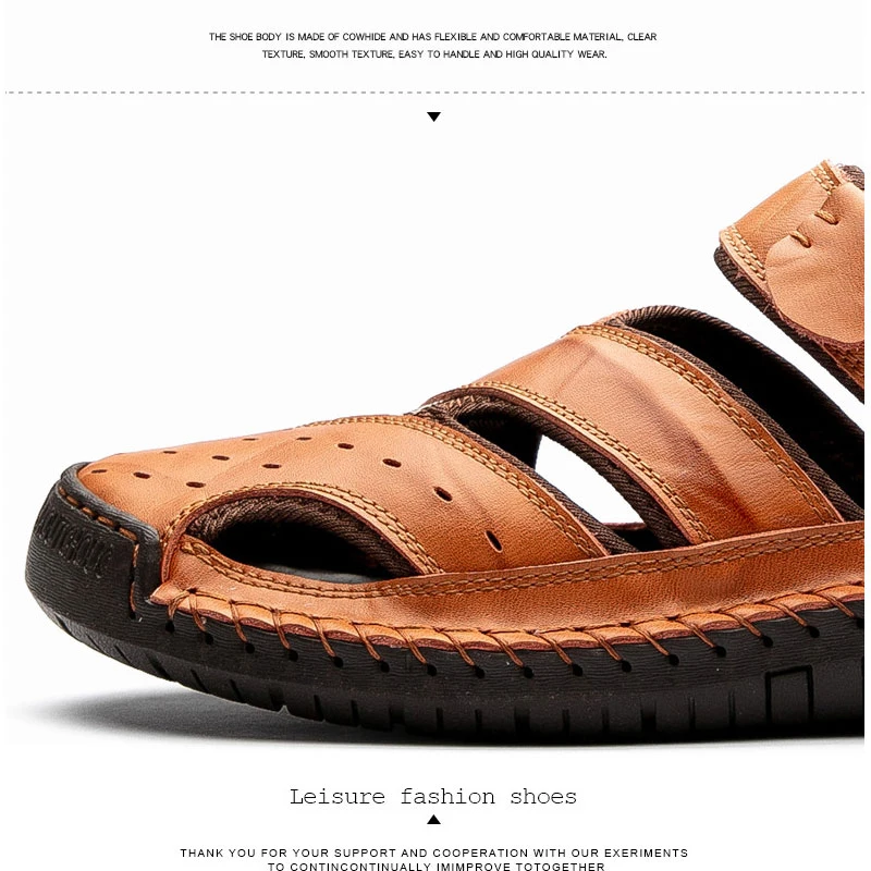 Большие размеры 47, 48, мужские сандалии летние модные пляжные сандалии мужская кожаная повседневная обувь мягкие Нескользящие сандалии zapatos de hombre