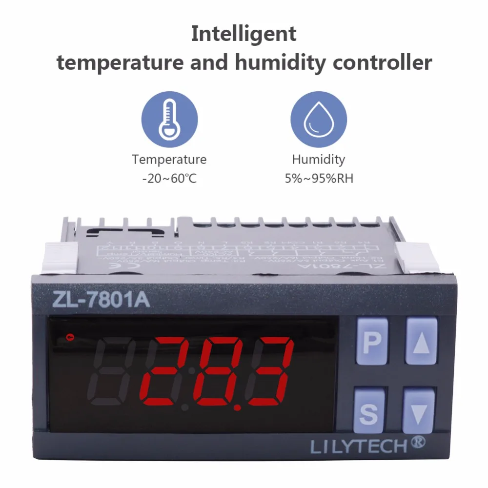 ZL 7801A Digital Temperature and Humidity Controller AC100 240V