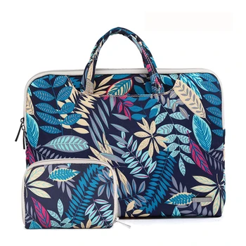 

Colorful Leaves Canvas Laptop Bag Notebook Bag 11.6 13.3 15.6 Case for Apple Lenovo HP Asus Dell Computer bag Women Men Handbag