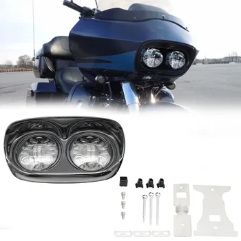 

New Motor Projector Adaptive Dual LED Headlight DOT Approved for motor Davidson Road Glide 2004-2013 Motorcycle