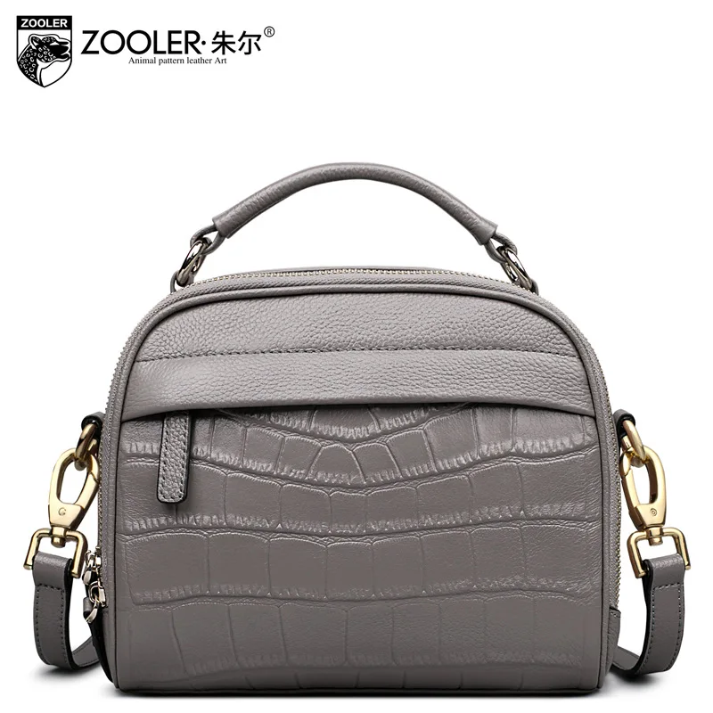 

ZOOLER Women Small Casual Genuine Leather Handbag 2017 Winter New Cowhide Stone Pattern Cowhide Messenger Shoulder Bags Tote Bag