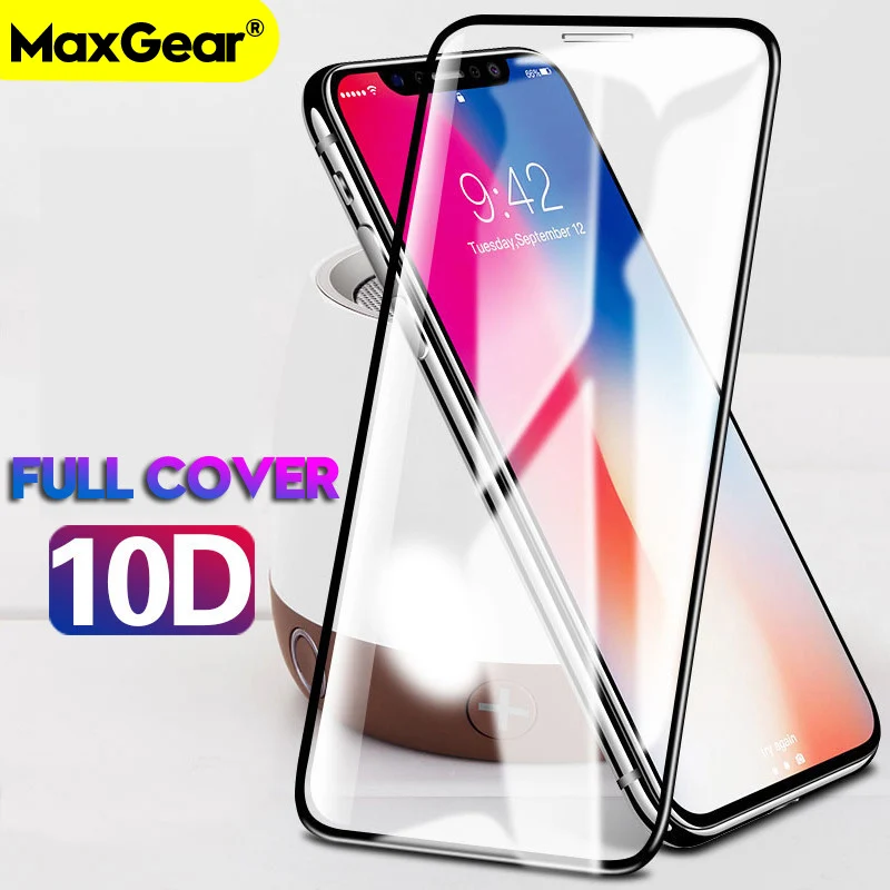 

Full Cover 10D Tempered Glass For iPhone 6 6S 7 8 Plus XR XS Max Protective Film For iPhone X 7 Plus Screen Protector Shiled