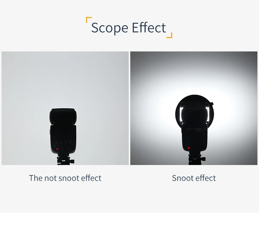 Falconeyes SGA-BOS Speedlite сосредоточены Snoot с 10 шт. Цвет Фильтры для Canon Nikon Sony Godox Speedlite