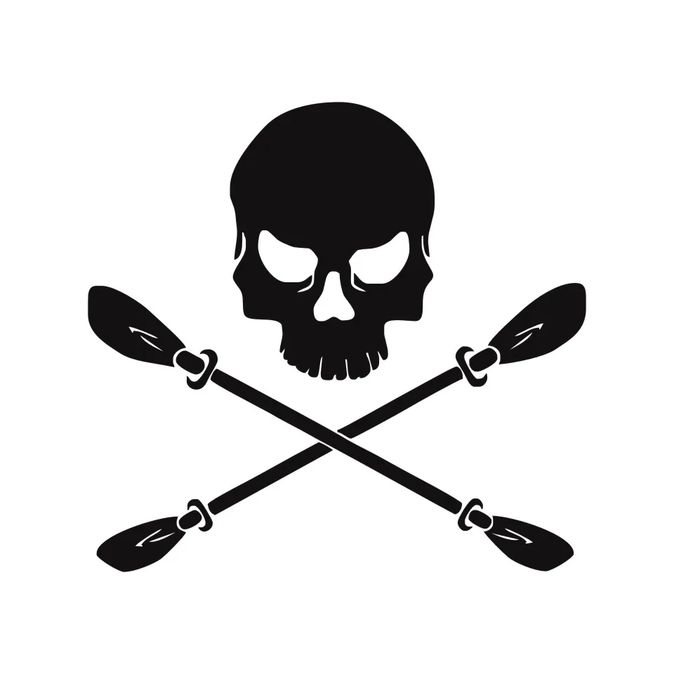 Cunymagos Kayak Fishing Skull Car Sticker Classic Fashion Decorative Auto Motorcycle Car Accessories Sticker Car Styling 1615CM (3)