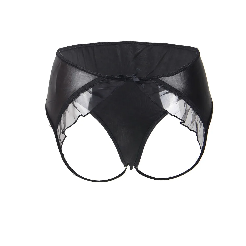 

Women Sexy Underwear Mid Rise Open Back Sexy Panties Woman Leather 5XL 6XL Plus Size Panties Women Panties Women Briefs P5061