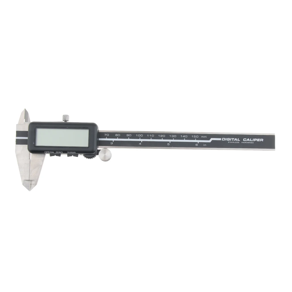 150mm x 0.01mm Industrial Stainless Steel Digital Vernier Scale Ruler Caliper Metric mm/ Inch