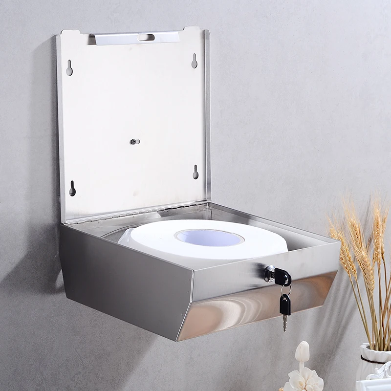Держатель для туалетной бумаги, настенная салфетница из нержавеющей стали, держатель для бумажных полотенец, креативный квадратный держатель бумаги для ванной