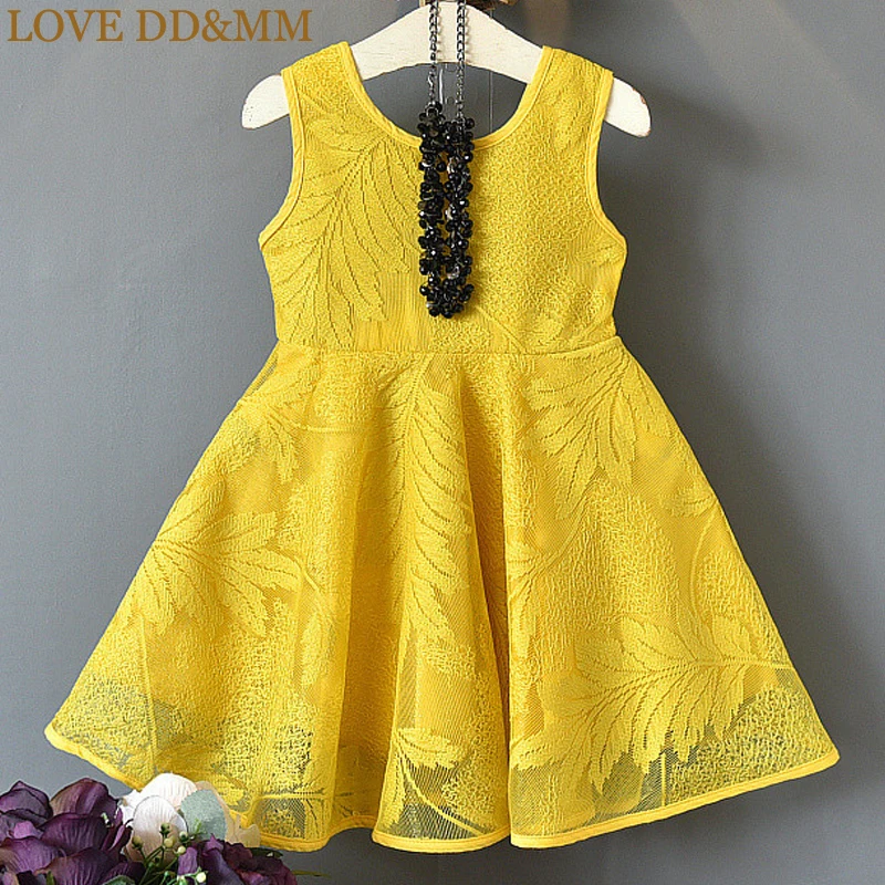 Платья для девочек с надписью «LOVE DD& MM» г., новая летняя детская одежда платье для девочек с круглым вырезом, без бретелек, с волнистым плетением, с деревянными ушками