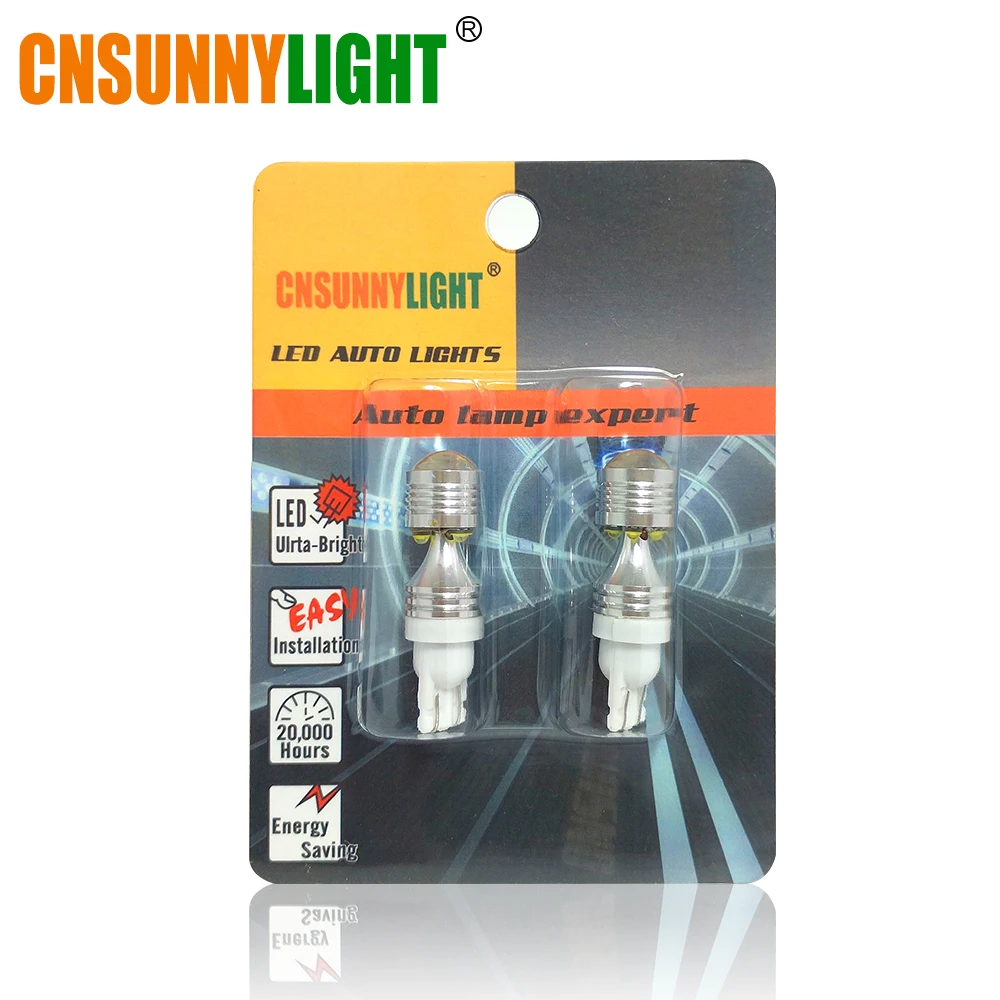 

CNSUNNYLIGHT Car High Power T10 W5W w/ XB-D chips LED Backup Reverse Parking Light Bulb For Toyota Honda Nissan Mazda Mitsubishi
