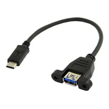 

New USB 3.1 Type-C USB 3.0 OTG Adapter Cable with Panel Mount Screws 20cm for USB flash drive mouse and keyboard