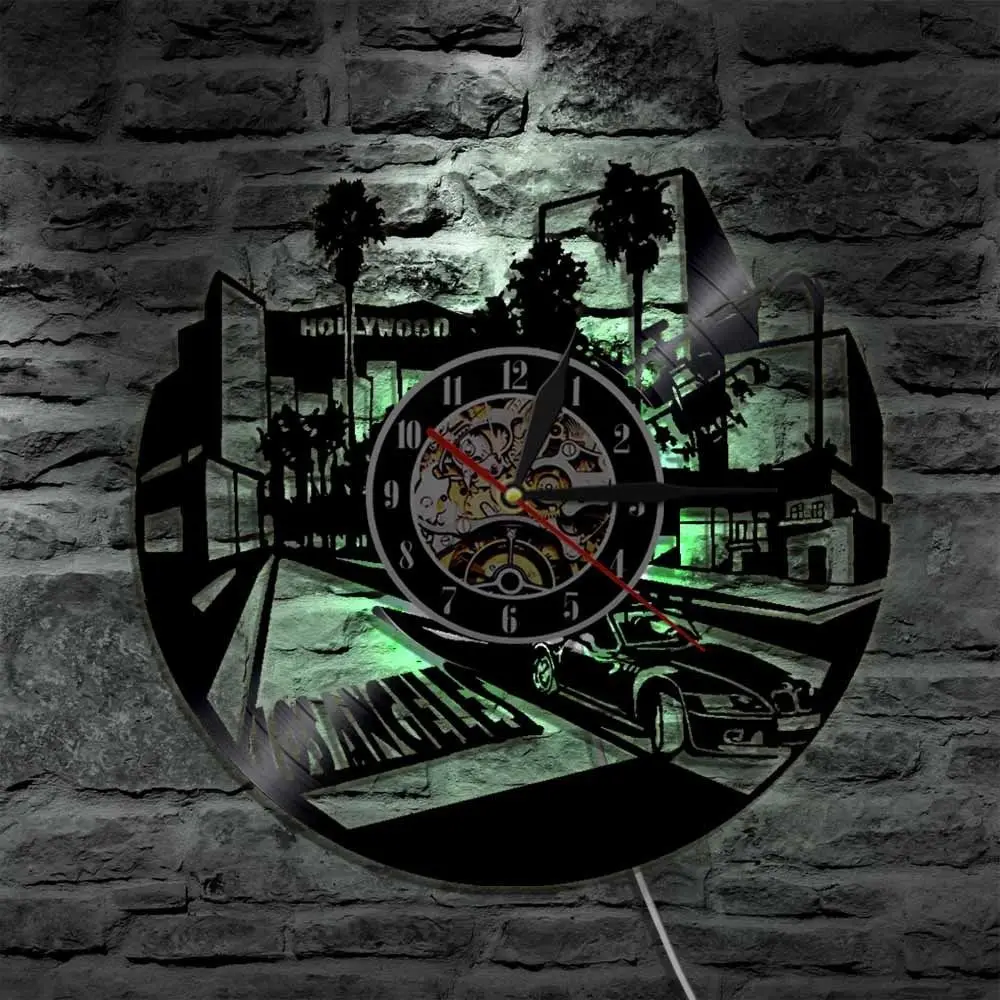

Vinyl Record Wall Clock Modern Design LED Clocks with Back Light Mute 3D Decorative Hanging Classic CD Wall Watch Home Decor