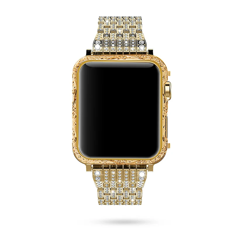 

New design Case For Apple Watch Series 1 2 3 Aluminium Carving Shell For iWatch Casing Wathbands 38mm 42mm Cover