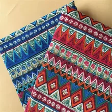 Народные узоры, печатные хлопковые льняные Лоскутные ткани, холст, износостойкий материал, сделай сам, ручная работа, швейная стеганая ткань