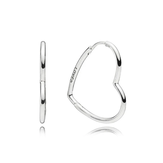 

Kristie 100% 925 Sterling Silver 297822 Small Asymmetric Hearts of Love Earrings Pierced Earrings Jewelry Gift