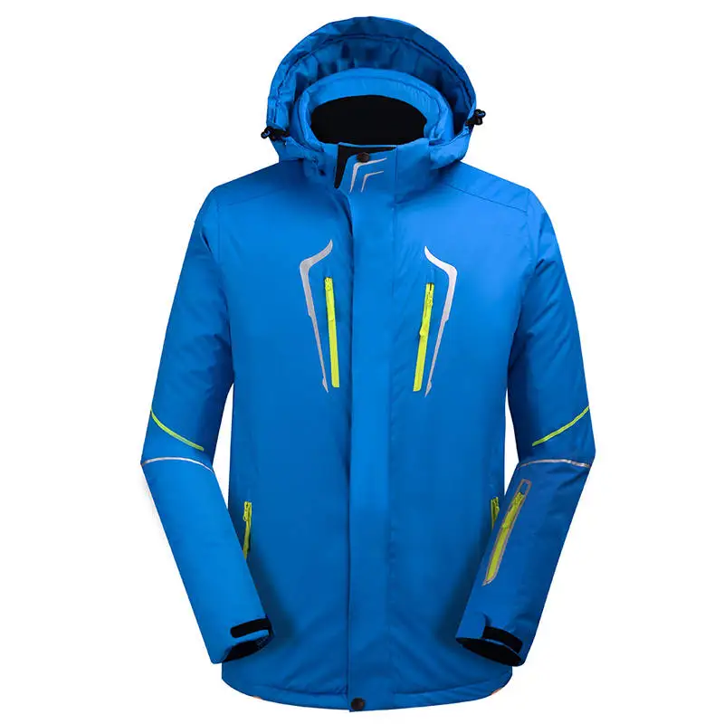 

Black/blue/green fluorescent men's outdoor ski wear waterproof and windproof 10000 ski jacket winter warm solid color ski suit