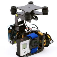 Высокое качество бесщеточный карданный шарнир в сборе специально для Gopro 3 W/контроллер и двигатели