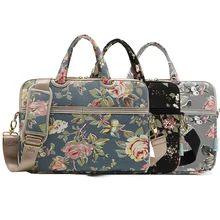 Женская сумка-мессенджер для ноутбука с цветочным рисунком 13 14 15 дюймов, сумка для ноутбука на плечо, чехол для переноски, сумка для Macbook Dell hp