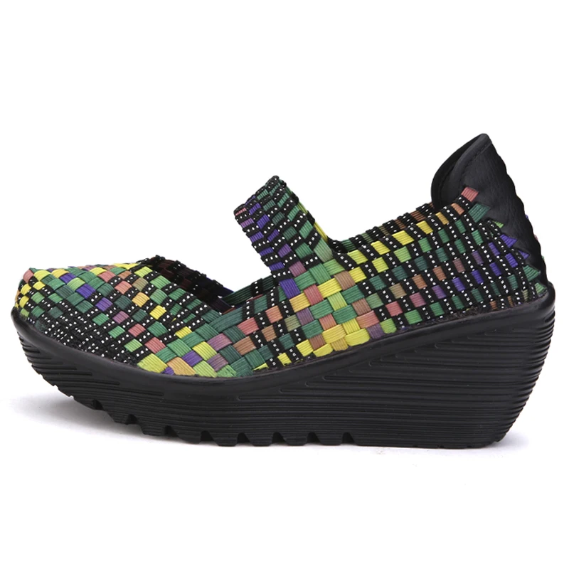 Босоножки BeckyWalk женские на платформе плетеные сандалии плоской подошве разные