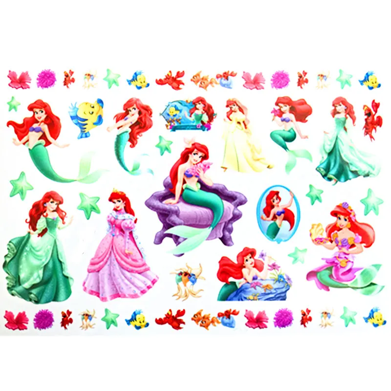 

Krasivyy Mermaid princess tattoos children cartoon toy candy emoji flash tattoo paste girl tattoo temporary tattoos stickers