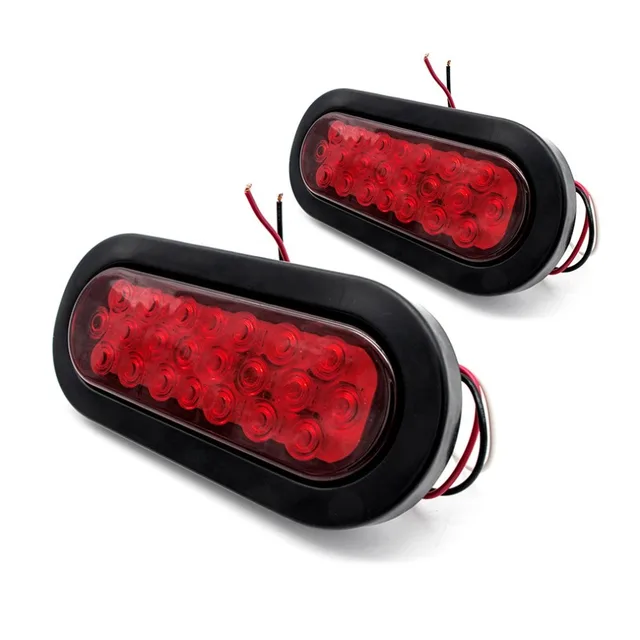 LED Trailer Oval Rear Tail Lights For Trailers For Trucks Warning