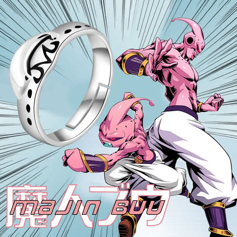 

Anime Dragon Ball Majin Buu Ring 925 Sterling Silver Super Saiy Usa Size 7/ 8 /9 Christmas Gift