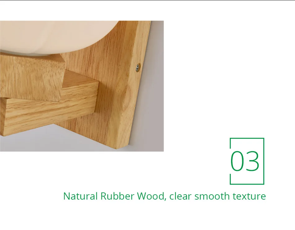 E27 Bulb LED Wall Lamps Sconce Home Hotel Bed room living Corridor Gallery Lighting Modern Nordic Wood Glass Decorative Light (13)